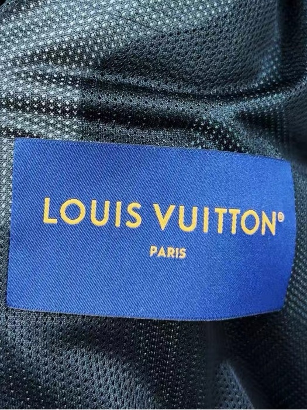 Louis Vuitton Black, White & Light Blue Kids' Shearling Logo Bomber - Picture 4 of 6
